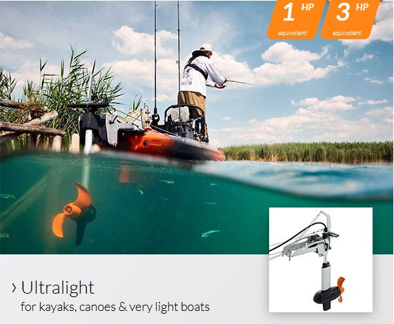 Ultralight Electric Outboard Motors - For kayaks, canoes and very light boats