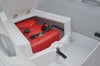 SET AB 10 open glassfiber dinghy with portable fuel tank + 15 HK Mercury